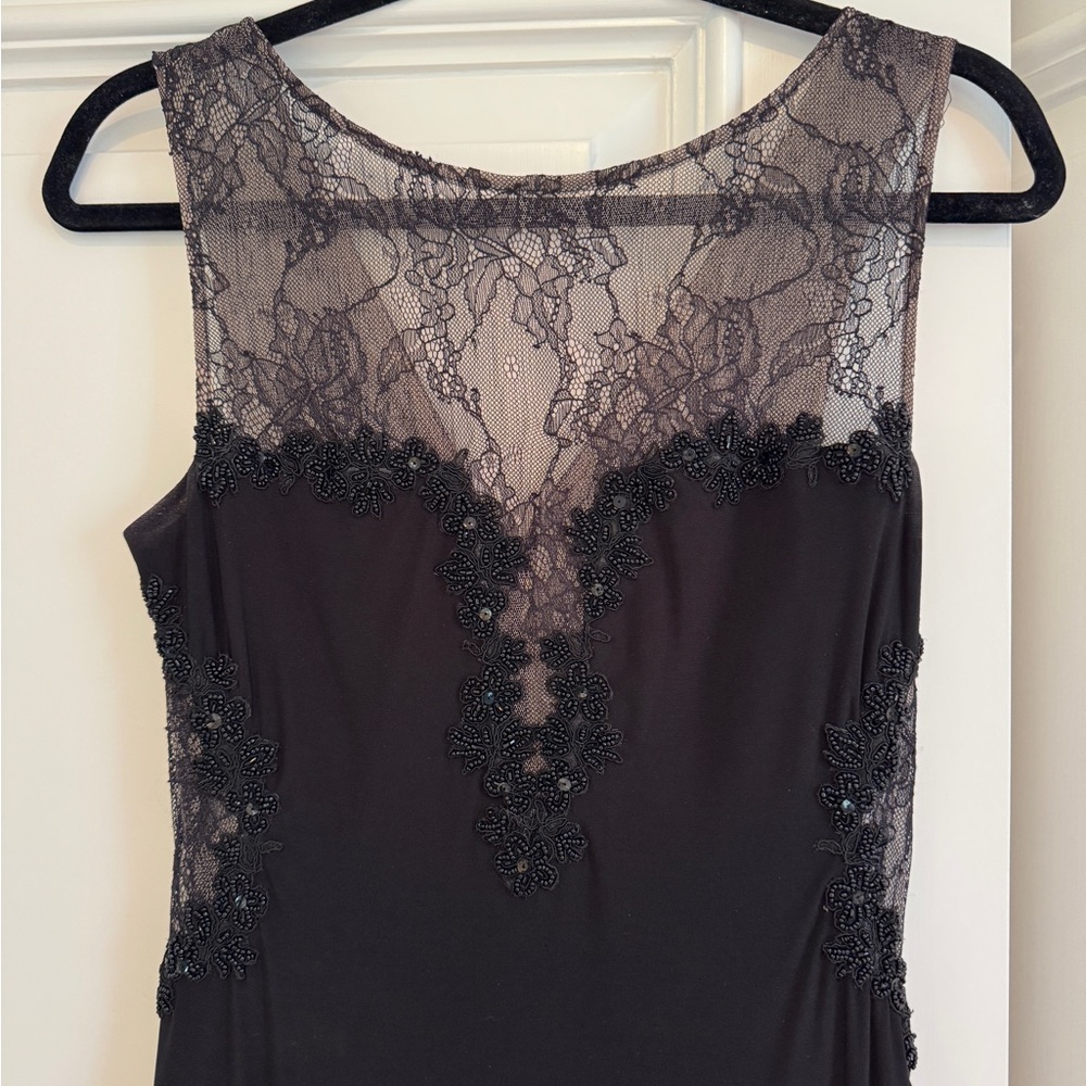 Black Lace Gown Aidan Mattox